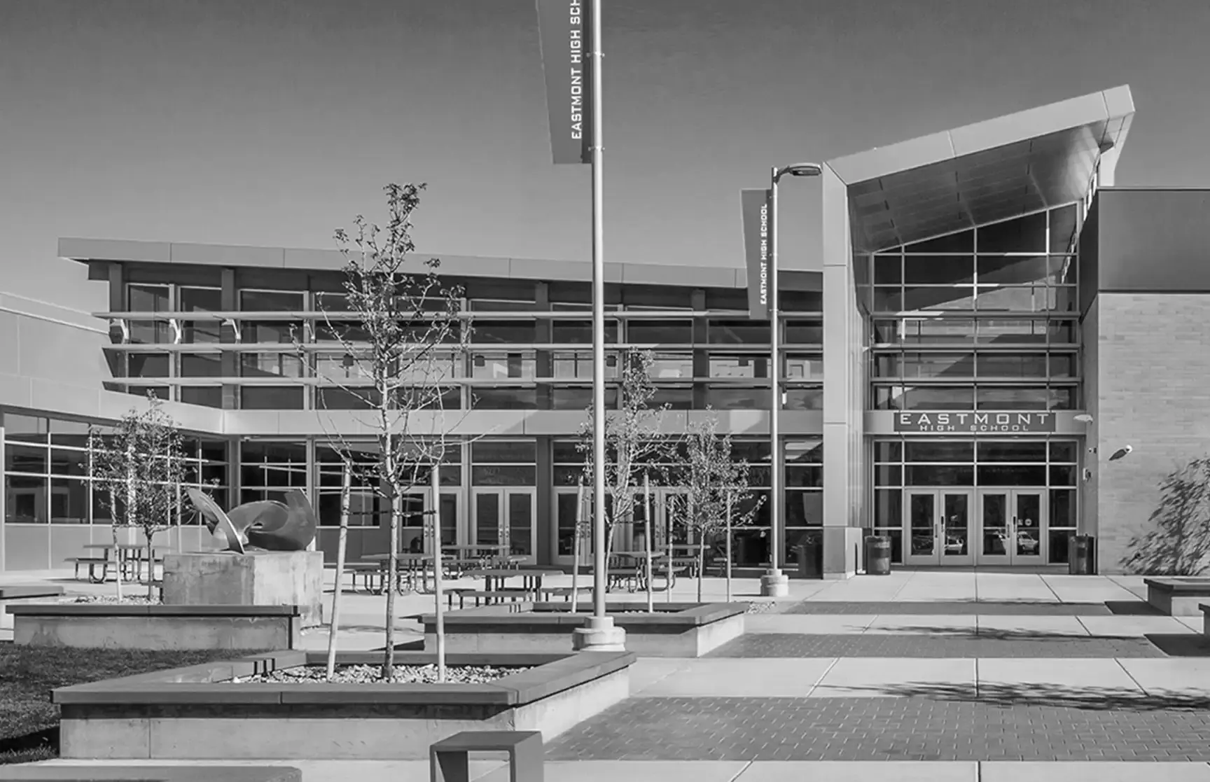 a picture of the Eastmont High School facade